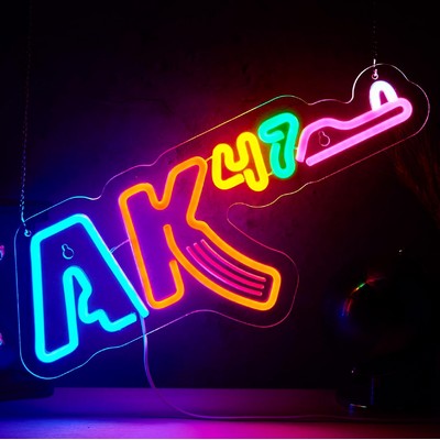 Gun Neon Sign
