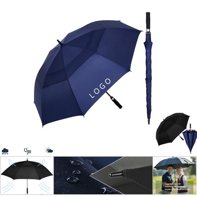 30" Oversize Double Canopy Vented Windproof Golf Umbrella