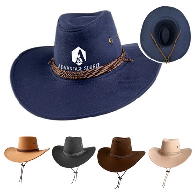 Western Cowboy Hat W/String For Men And Women