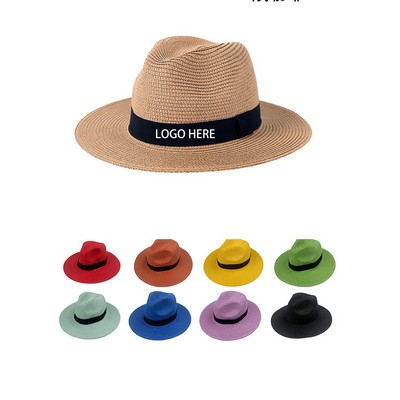 Summer Foldable Large Brimmed Lafite Panama Straw Hat