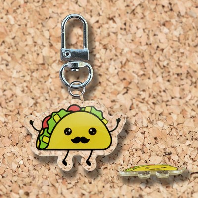 Acrylic Zipper Charm 1.25"