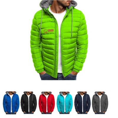 Men's Warm Puffer Jacket &Hood