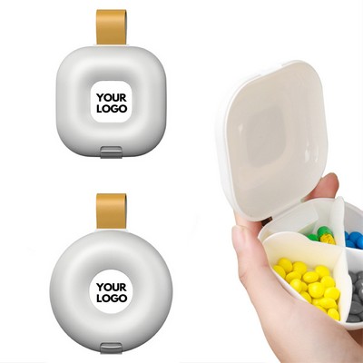 PE Travel Daily Pill Organizer Pill Container for Purse Pocket Compact Medicine Holder