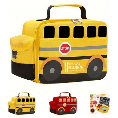 School Bus Kid Lunch Tote Bag