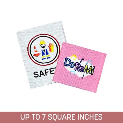 Woven Label (Sew-On) Up To 7 Sq. In.