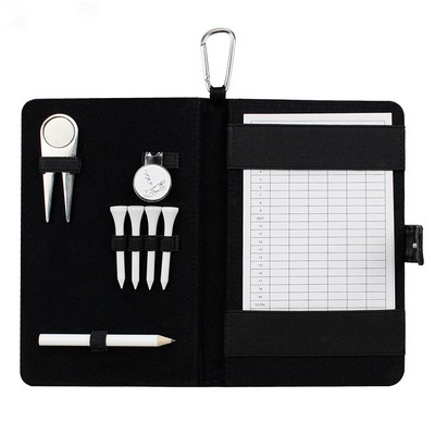 Pu Golf Scorebook Kit With Accessory