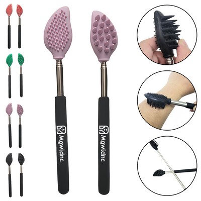 Dual-Sided Facial Cleansing Brush with Stainless Steel Back Massager