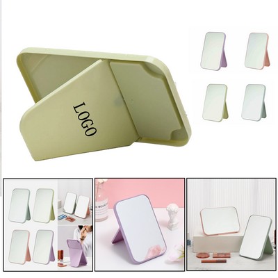 Folding Desktop Makeup Mirror w/ Stand