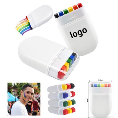 Pride Rainbow Face Paint Kit – Safe & Easy Removal