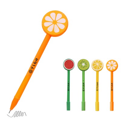 Round Sticker Fruit Pen