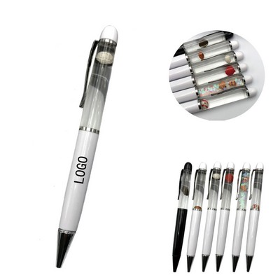 Metal Ballpoint Flower Pen - 3D Floating DIY Oil Gel Ink Writing Instrument