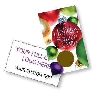 Scratch Off Cards - Holiday Bulbs -Scratch and Win (4 Sizes)