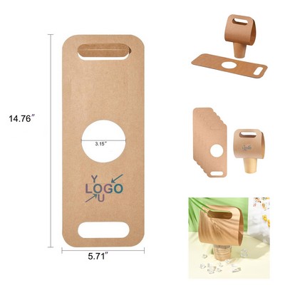 Kraft Coffee Cup Holder for Takeout Use