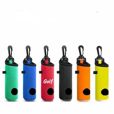 Neoprene Golf Ball & Tee Storage Carry Bag