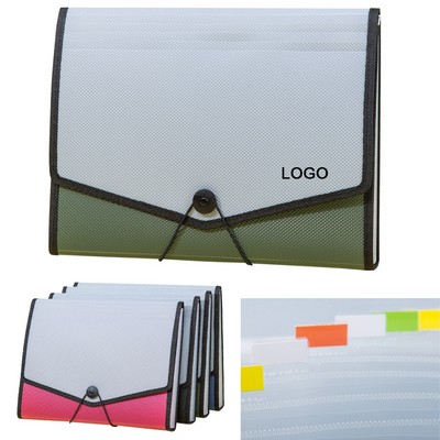 PP Large Capacity A4 Document Envelope Holder Bag With 13 Pockets