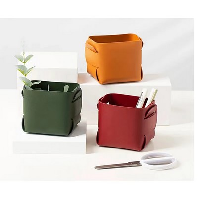 PU Leather Folding Pen Holder