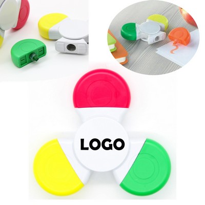 Triple Color Fidget Spinner Highlighter