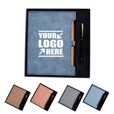 Pu B5 Notebook Journals?Pen In Case Gift Set