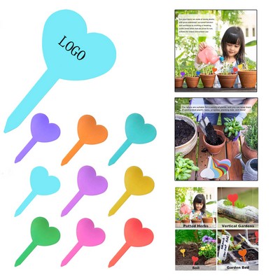 Heart Shaped Plastic Plant Labels for Garden Use