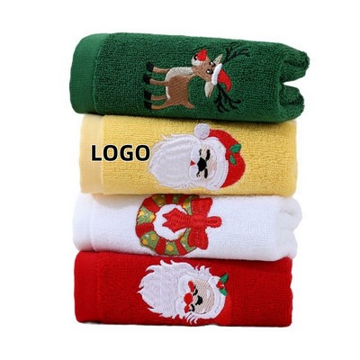 Festive Christmas Themed Cotton Towel