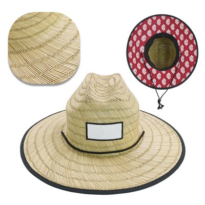 Lifeguard Beach Sun Straw Hat