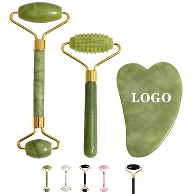 Facial Rejuvenation Set with Gua Sha & Jade Roller