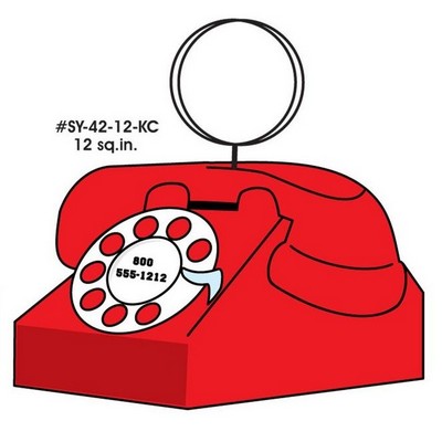 Rotary Dial Telephone Executive Key Chain w/Mirrored Back (12 Square Inch)