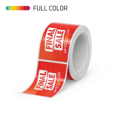 Full Color Rectangle Roll Label - Up to 9.01-13.00 Square Inches