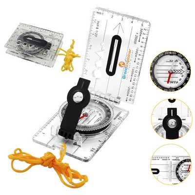 Acrylic Outdoor Self Driving Directional Transparent Map Measurement Luminous Compass