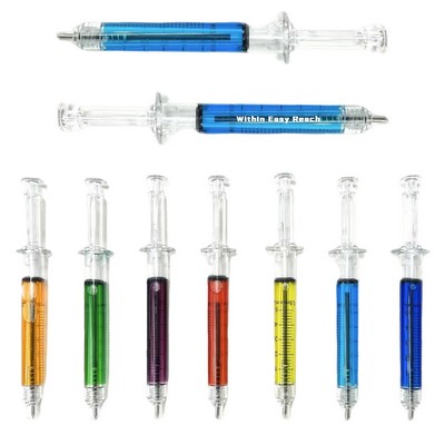 Multi-Color Retractable Syringe Ballpoint Pen