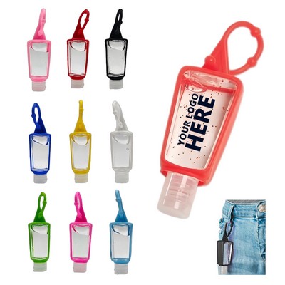 1 Oz. Silicone Travel Dispenser Holder w/ Empty Bottle