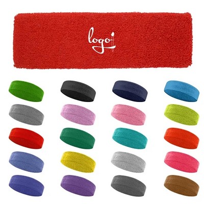 Sweat Wicking Soft Colored Athletic Headbands(Ocean)