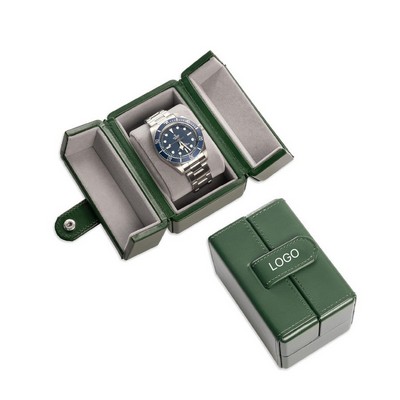 PU Leather Double Flip Watch Box