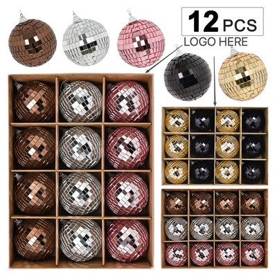 Glass Mirror Disco Ball Colorful Reflective Hanging Decor