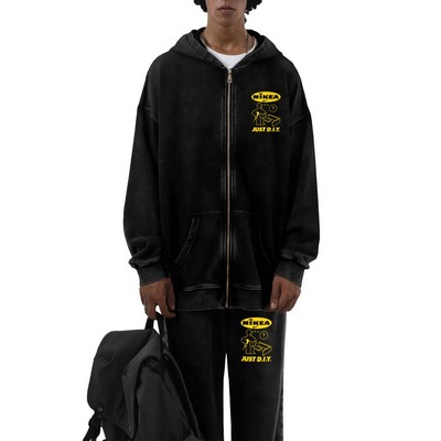 Matching Vintage Wash Lounge Set Relaxed Fit & DTF Artwork Ready