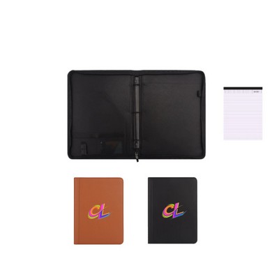 PU Leather Document Portfolio with Zipper