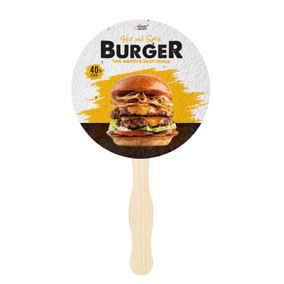 Seeded Paper Hand Fans - round