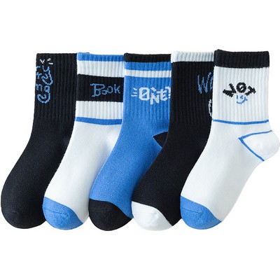 Jacquard Pure Cotton Ankle Socks
