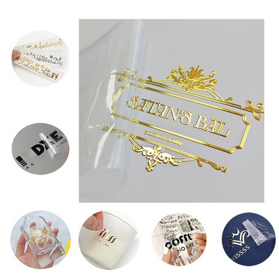 Vinyl Waterproof Car Cup Glass Printing Gold Cold Labels Wrap Paper Foil Rub Uv Transfer Sticker