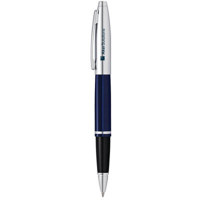 Cross Calais Rollerball Pen - Chrome and Blue Lacquer