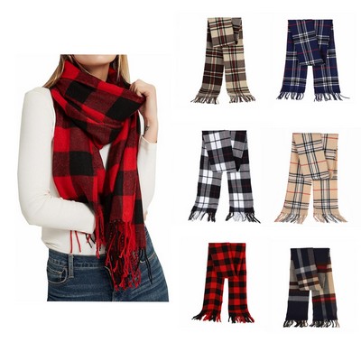 Warm Plaid Buffalo Blanket Scarf