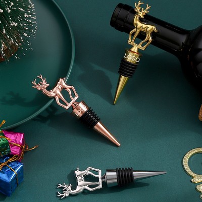 Christmas Reindeer Wine Bottle Stopper Red Wine Preservation Seal