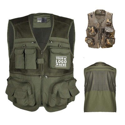Breathable Outdoor Traveling Hiking Multi Pocket Fly Fishing Vest