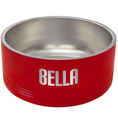 Polar Camel 64 oz. Large Red Pet Bowl