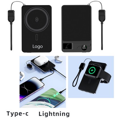 3-In-1 Magsafe 10000Mah Power Bank For Phone Watch Earbuds