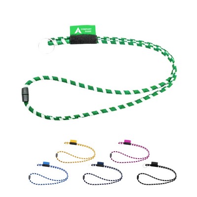 High-Elastic Nylon Lanyard w /Woven Tag