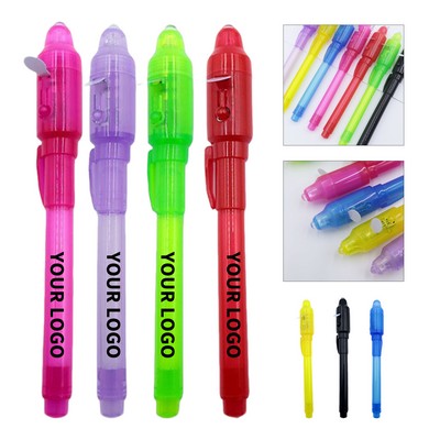 Invisible Ink UV Light Pen Secret Message