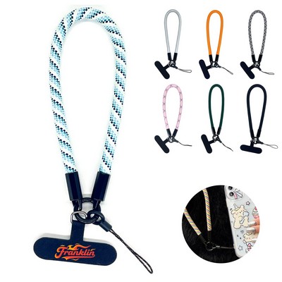 8mm Braided Phone Wrist Strap with Metal Clip