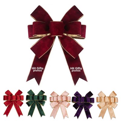 Velvet Burgundy Wreath Bows