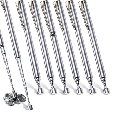 25" Telescoping Magnetic Grabbers Screws Nuts Pins Pick-Up Tool with Pocket